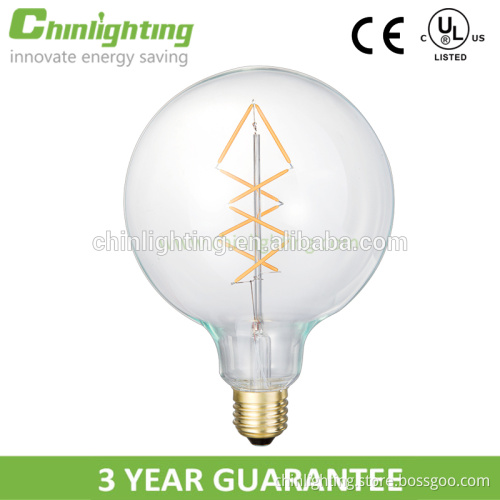 DIY globe shape high lumen long lifespan g125 e26 E27 filament bulb led G125 bulb